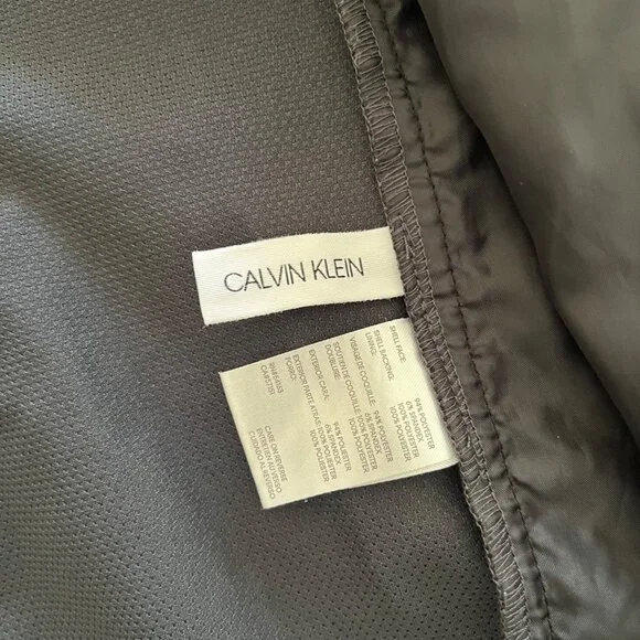 Calvin Klein Water Resistant Black Hooded Trench Overcoat Womens L - Picture 6 of 10